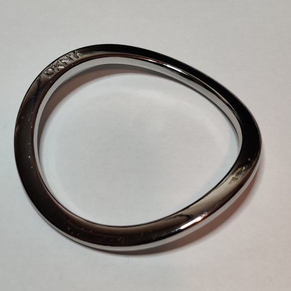 DKNY Silver Tone Bangle Bracelet - Picture 4 of 6